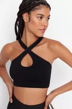 Бюстгальтер Trendyol спортивный бесшовный, черный
