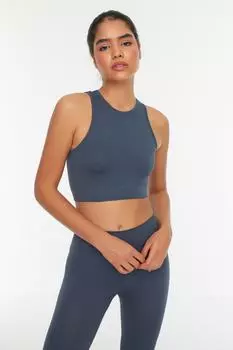 Бюстгальтер Trendyol спортивный бесшовный, темно-синий