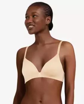 Бюстгальтер треугольного кроя без косточек с набивкой из линии Essentiall Chantelle, бежевый