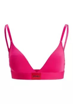 Бюстгальтер треугольной формы HUGO Underwear "TRIANGLE RED LABEL", с логотипом HUGO на поясе, розовый