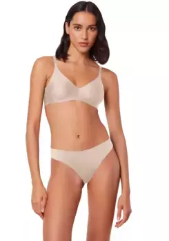 Бюстгальтер Triumph без косточек "Pure Micro N", чашка А-Е, потайные швы, без вставок, бежевый