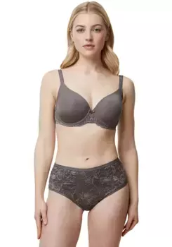 Бюстгальтер Triumph на косточках "Amourette Charm T WHP01", эластичное кружево, серый