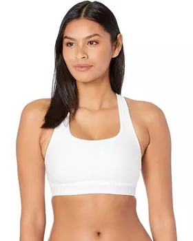 Бюстгальтер Under Armour Cross-Back Mid, цвет White/Halo Gray