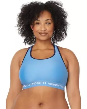 Бюстгальтер Under Armour Plus Size Crossback Mid Bra, цвет Horizon Blue/Midnight Navy/White