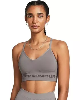 Бюстгальтер Under Armour Seamless Low Long, цвет Pewter/Fresh Clay