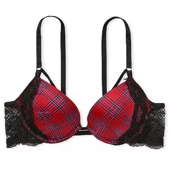 Бюстгальтер Victoria's Secret Very Sexy Lace Wing Push-Up, черный/красный