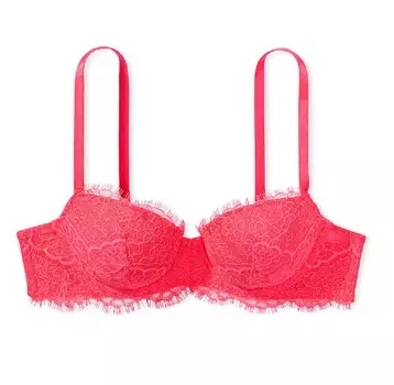 Бюстгальтер Victoria's Secret Dream Angels Lightly Lined Lace Demi, розовый