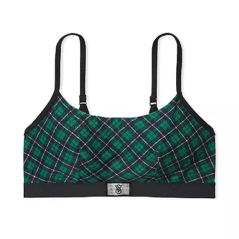 Бюстгальтер Victoria's Secret Logo Cotton Scoop, зеленый