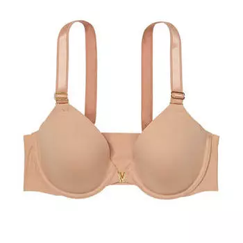 Бюстгальтер Victoria's Secret Love Cloud Lightly Lined Front-Close Full Coverage, темно-бежевый