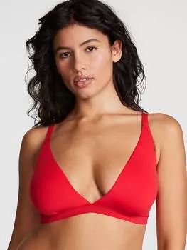 Бюстгальтер Victoria's Secret Pink Base Stretch Triangle, красный