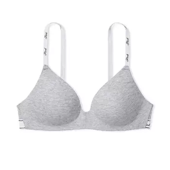 Бюстгальтер Victoria's Secret Pink Wear Everywhere Wireless Push-up, серый