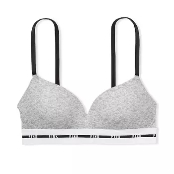 Бюстгальтер Victoria's Secret Pink Wear Everywhere Wireless Push-up, серый