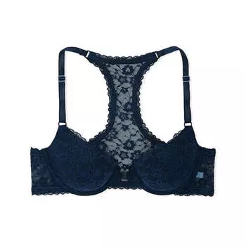 Бюстгальтер Victoria's Secret Sexy Tee Lightly Lined Paisley Lace Demi, темно-синий