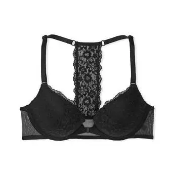 Бюстгальтер Victoria's Secret Sexy Tee Push-Up Leopard Lace, черный