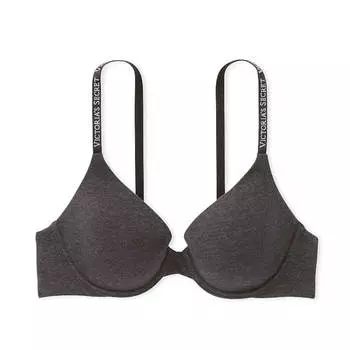 Бюстгальтер Victoria's Secret The T-shirt Cotton Lightly Lined Full-Coverage, темно-серый