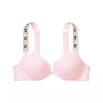 Бюстгальтер Victoria's Secret Very Sexy Bombshell Add-2-Cups Shine Strap Lace, розовый