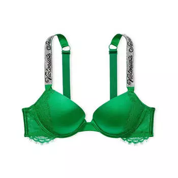 Бюстгальтер Victoria's Secret Very Sexy Shine Strap Lace, зеленый