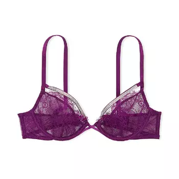Бюстгальтер Victoria's Secret Very Sexy Unlined Floral Embroidered Demi, фиолетовый