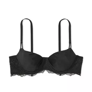 Бюстгальтер Victoria`s Secret Wicked Unlined Floral Embroidery Balconette, чёрный