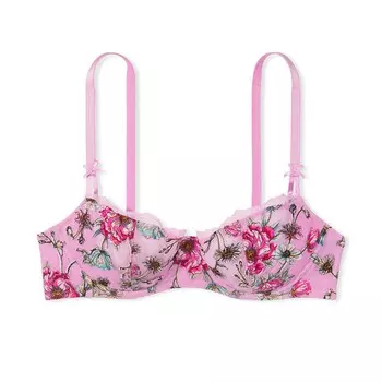 Бюстгальтер Victoria`s Secret Wicked Unlined Floral Embroidery Balconette, лиловый