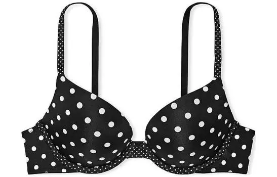 Бюстгальтер VICTORIA'S SECRET женский, черный в горошек