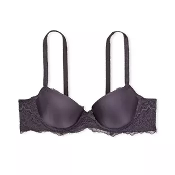 Бюстгальтер Victorias Secret Dream Angels Lightly Lined Lace Demi, темно-серый