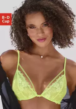 Бюстгальтер Vivance на косточках, с тонкой декоративной лентой в области декольте, из жаккардового кружева, сексуальное женское белье, цвет Lime