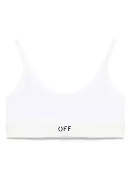 Бюстгальтер в рубчик Off-White, белый
