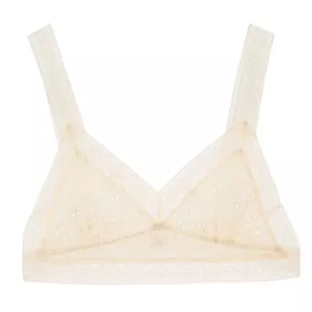 Бюстгальтер Zara Embroidered Blonde Lace, бежевый