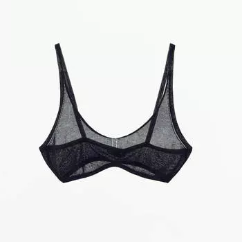 Бюстгальтер Zara Fine Knit, черный