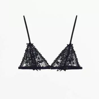 Бюстгальтер Zara Lace Triangle, черный