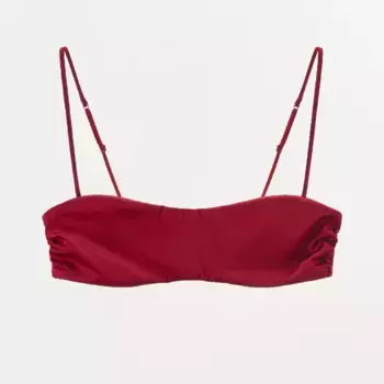 Бюстгальтер Zara Limited Edition Silk Bandeau, красный