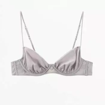 Бюстгальтер Zara Satin Underwire, светло-серый
