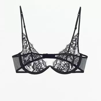 Бюстгальтер Zara Underwire Lace, черный