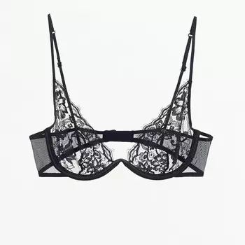 Бюстгальтер Zara Underwire Lace, черный