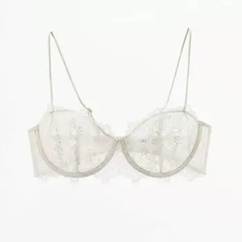 Бюстгальтер Zara Underwire Lace, светло-бежевый