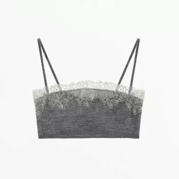 Бюстгальтер Zara Wool Lace Trim, серый