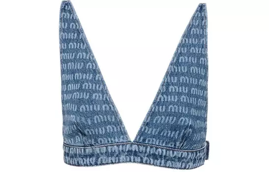 Бюстгальтер женский Miu Miu джинсовый, синий