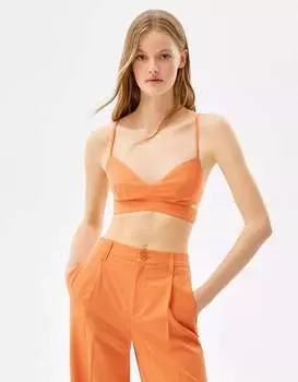 Бюстгальтеры Bershka из трех предметов оранжевого цвета на заказ