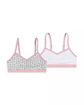 Бюстгальтеры из хлопкового эластичного трикотажа Polo Ralph Lauren для девочек, набор из 2 шт. — Big Kid, белый