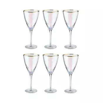 BUTLERS SMERALDA 6 фужеров с золотой оправой 400мл