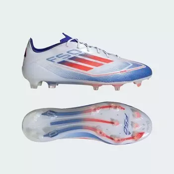 Бутсы Adidas F50 ELITE FG / For natural grass, цвет White/Solar Red/Lucid Blue