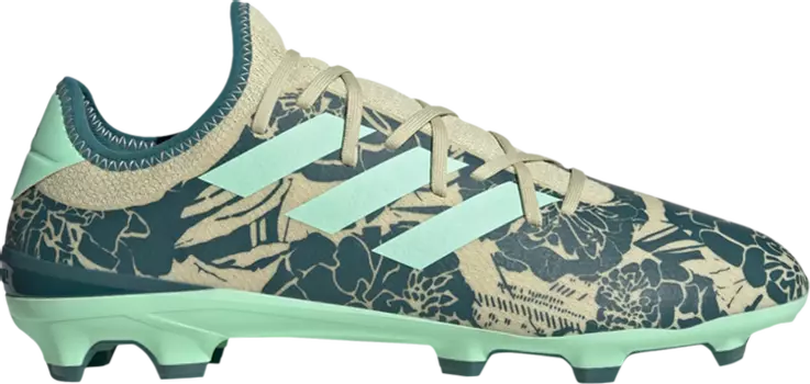 Бутсы Adidas Kris Andrew x Gamemode Knit FG 'Floral', зеленый
