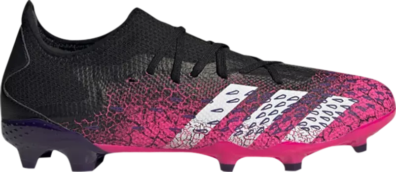 Мужские бутсы Adidas Predator Freak 3 FG, черный/розовый