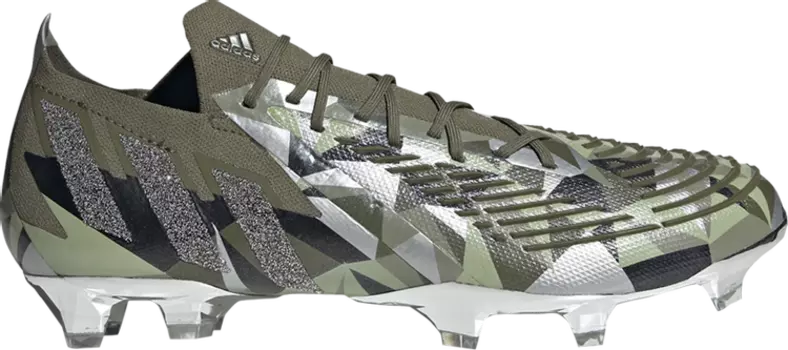 Бутсы Adidas Swarovski x Predator Edge.1 FG 'Focus Olive Crystal', зеленый
