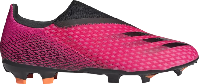Бутсы Adidas X Ghosted.3 Laceless FG 'Shock Pink', розовый