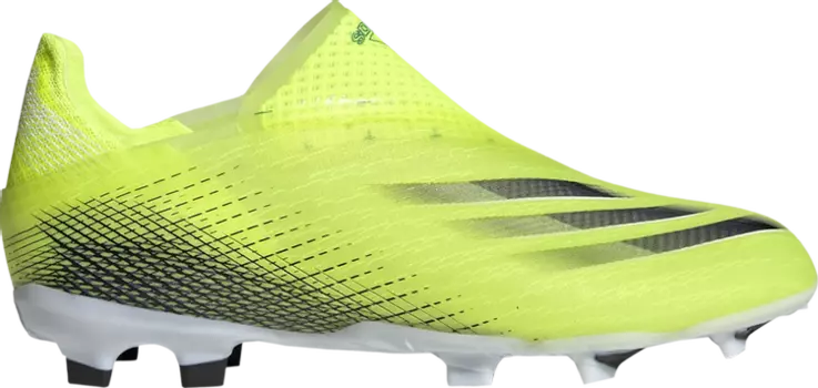 Бутсы Adidas X Ghosted+ Laceless FG J 'Solar Yellow', желтый