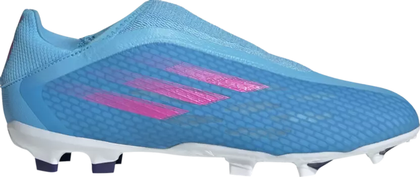 Мужские бутсы Adidas X Speedflow 3 Laceless FG, голубой