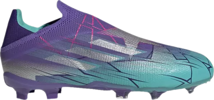 Бутсы Adidas X Speedflow+ FG J 'Purple Rush Mint Rush', фиолетовый