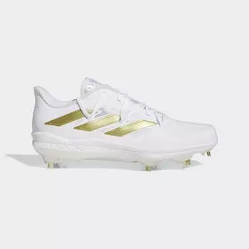 Бутсы Adizero Afterburner 9 Adidas, цвет Cloud White/Gold Metallic/Gold Metallic